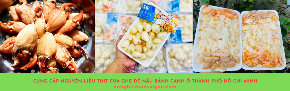 Cung cấp nguyên liệu thịt cua ghẹ tươi ngon tại TP.HCM cho món bánh canh đậm đà hương vị, đảm bảo chất lượng và an toàn thực phẩm.