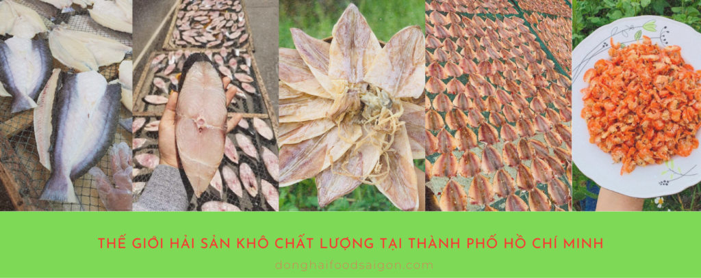 Hải sản khô là một loại thực phẩm được chế biến từ các loại hải sản như cá, mực, tôm, cua, sò... thông qua quá trình phơi khô hoặc sấy khô. Quá trình này giúp bảo quản hải sản lâu dài mà không cần sử dụng chất bảo quản, đồng thời giữ nguyên hương vị tự nhiên và dinh dưỡng.