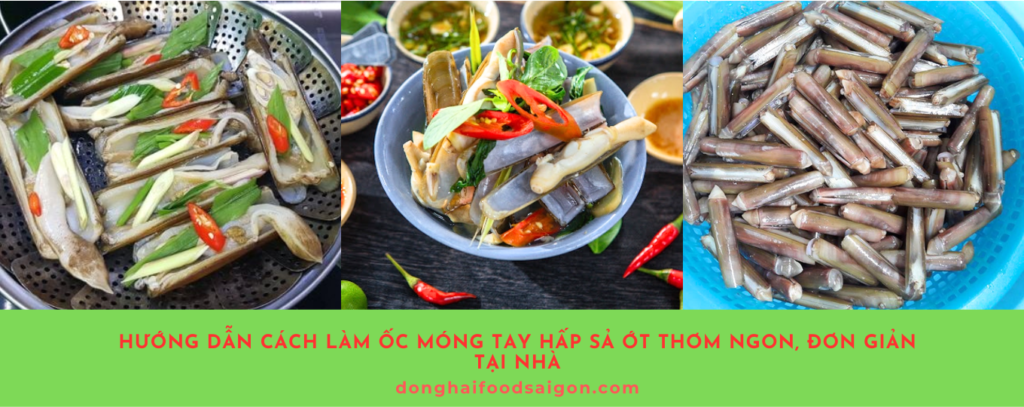 Ốc móng tay hấp sả ớt khi hoàn thành sẽ có hương thơm nồng nàn của sả, vị ngọt tự nhiên của ốc hòa quyện chút cay nhẹ từ ớt. Bạn có thể chấm thịt ốc với nước mắm gừng hoặc sốt chấm hải sản để tăng thêm hương vị.