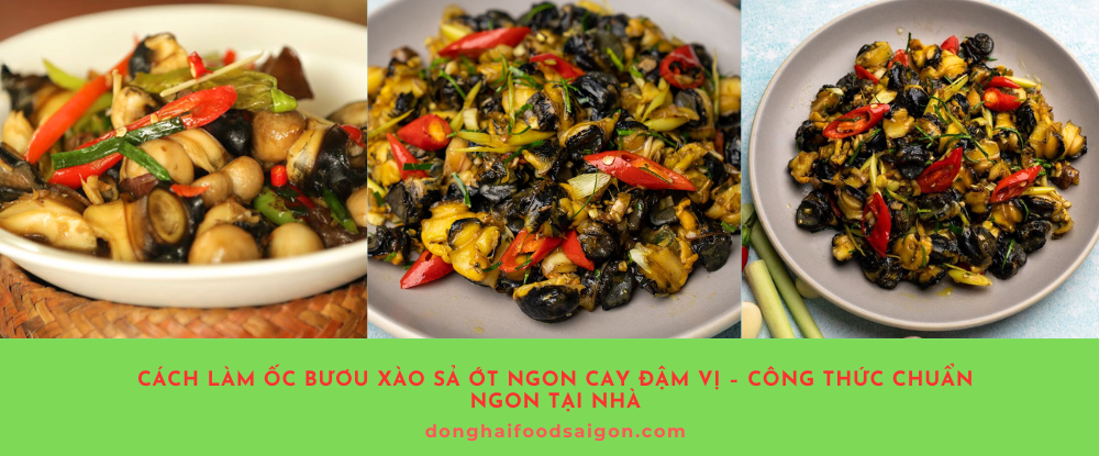 Ốc bươu xào sả ớt không chỉ là một món ăn dân dã mà còn là sự kết hợp hoàn hảo giữa hương vị đậm đà, cay nồng và thơm lừng của sả, tỏi, ớt. Với cách chế biến đơn giản, nguyên liệu dễ tìm, bạn hoàn toàn có thể tự tay thực hiện món ăn này ngay tại nhà để chiêu đãi gia đình và bạn bè.