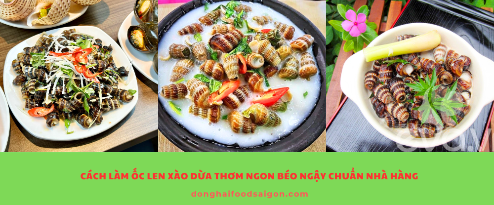 ốc len xào dừa chính là lựa chọn không thể bỏ qua. Với hương vị độc đáo, kết hợp giữa vị béo của dừa và độ giòn của ốc, món ăn này luôn khiến thực khách mê mẩn ngay từ lần thử đầu tiên.