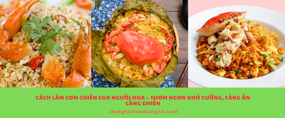 Cơm chiên cua là món ăn được ưa chuộng tại các nhà hàng Hoa bởi sự kết hợp tuyệt vời giữa hạt cơm tơi giòn, thịt cua ngọt thanh cùng rau củ tươi ngon. Không chỉ ngon miệng, món ăn này còn cung cấp đầy đủ đạm, tinh bột và chất xơ – cực kỳ phù hợp cho bữa ăn gia đình đủ chất.