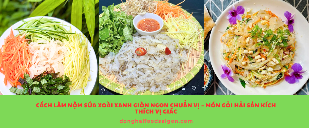 Nộm sứa xoài xanh là lựa chọn tuyệt vời cho những bữa ăn nhẹ nhàng, thanh mát nhưng vẫn đủ vị và đầy dinh dưỡng. Không cần đầu bếp chuyên nghiệp, bạn hoàn toàn có thể tự tay thực hiện món gỏi hấp dẫn này tại nhà. Hãy thử ngay để cảm nhận trọn vẹn hương vị biển cả hòa quyện cùng vị chua cay dịu mát từ thiên nhiên!
