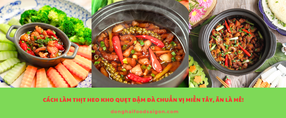 Thịt heo kho quẹt là món ăn truyền thống gắn liền với bữa cơm gia đình của người miền Tây Nam Bộ. Vị mặn ngọt đậm đà, thơm lừng mùi nước mắm, xen lẫn độ béo của thịt ba chỉ và độ dai giòn của tôm khô khiến ai ăn một lần là nhớ mãi. Chẳng cần nguyên liệu cầu kỳ, chỉ vài bước đơn giản bạn đã có ngay một nồi kho quẹt chuẩn vị quê hương để ăn cùng cơm trắng hoặc rau luộc. Cùng vào bếp khám phá cách làm thịt heo kho quẹt ngon đúng điệu nhé!