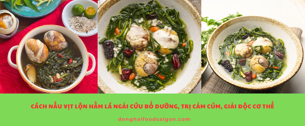 Cách Nấu Vịt Lộn Hầm Lá Ngải Cứu Bổ Dưỡng, Trị Cảm Cúm, Giải Độc Cơ Thể