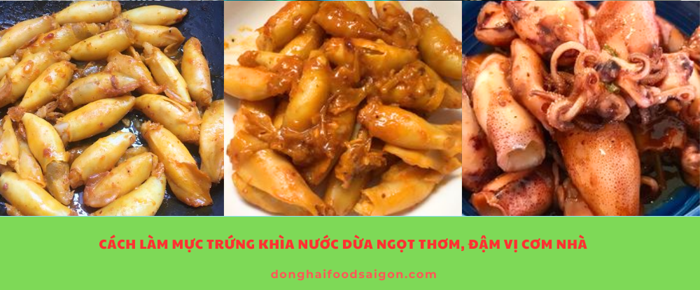 Mực trứng khìa nước dừa là món ăn dân dã nhưng mang hương vị vô cùng đặc biệt. Thịt mực giòn ngọt, kết hợp cùng vị béo ngậy, thanh mát của nước dừa tươi, tạo nên món ăn hấp dẫn, đưa cơm. Đây chắc chắn sẽ là gợi ý tuyệt vời cho bữa cơm gia đình bạn.
