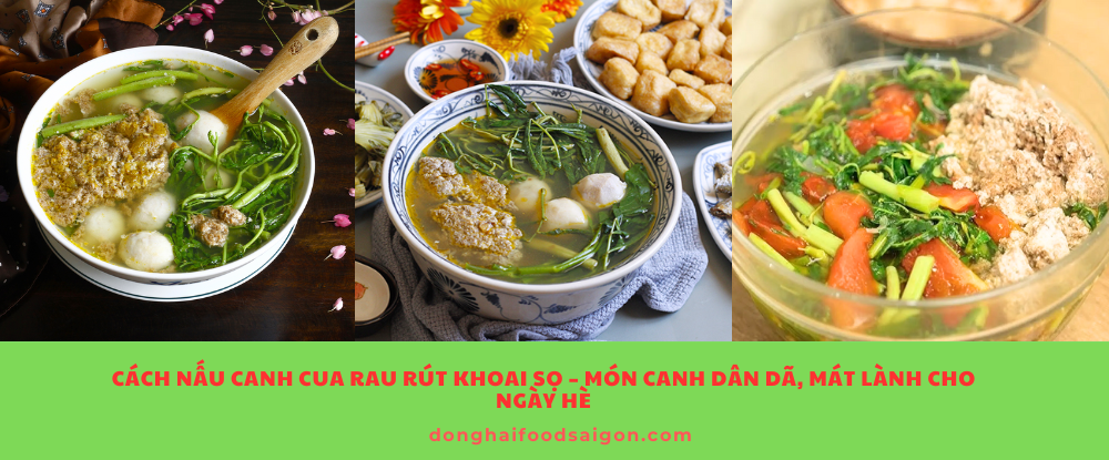 Canh cua rau rút khoai sọ là món ăn mang hương vị đồng quê, dân dã nhưng đầy tinh tế. Với thịt cua ngọt đậm, khoai sọ mềm bùi và rau rút thơm mát, món canh này không chỉ giúp thanh nhiệt mà còn bổ sung nhiều dưỡng chất cho cơ thể. Đặc biệt, đây là món ăn quen thuộc trong bữa cơm gia đình miền Bắc, nhất là vào những ngày hè oi bức.