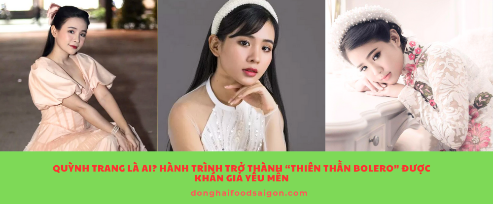 Quỳnh Trang là một trong những giọng ca trẻ nổi bật của dòng nhạc trữ tình Bolero tại Việt Nam. Với vẻ ngoài dịu dàng, thuần khiết cùng giọng hát ngọt ngào và truyền cảm, cô đã sớm khẳng định vị trí của mình trong lòng khán giả yêu nhạc.