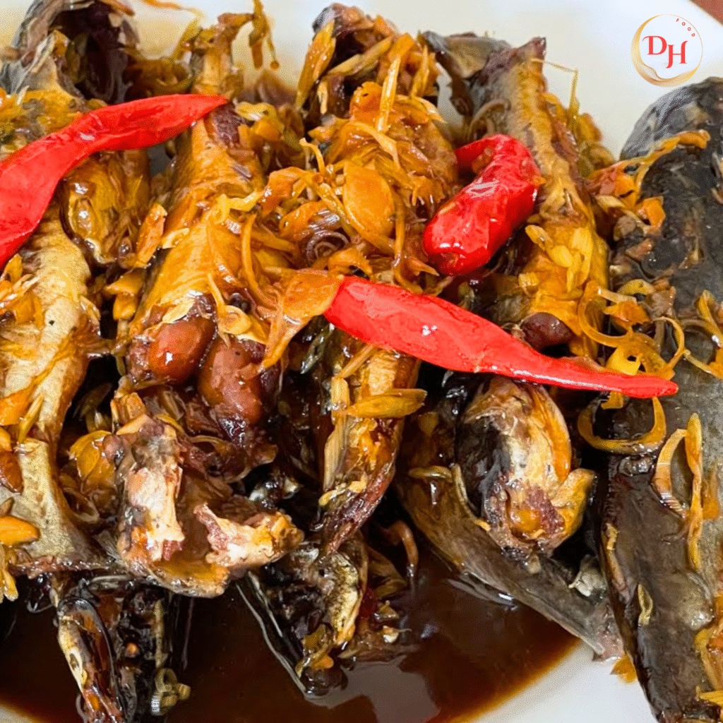 cá chốt trứng kho sả ớt